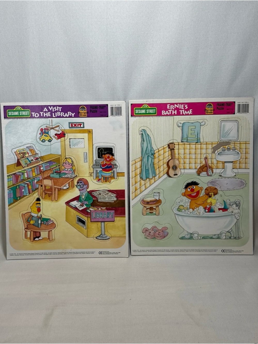 Sesame Street Ernie Bath & Library Play Sticker Set - White, Yellow, Blue, Pink